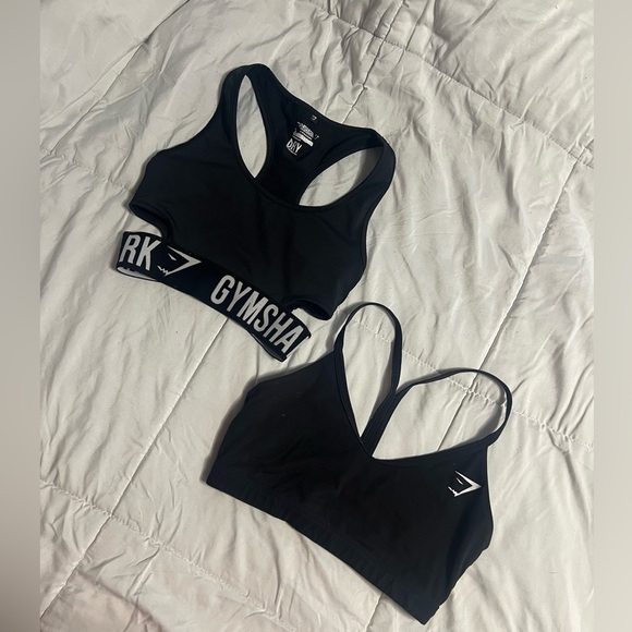 Gymshark Black Sports Bra Duo - Picture 1 of 1